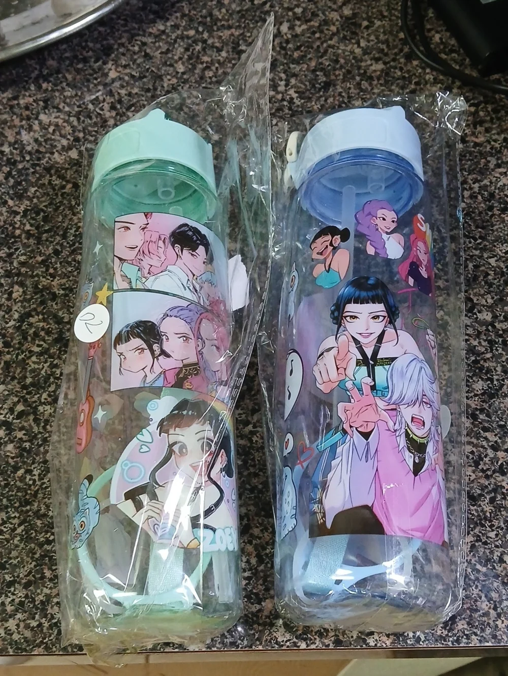 #kpop Demon Hunter Pretty Clear Water Bottle